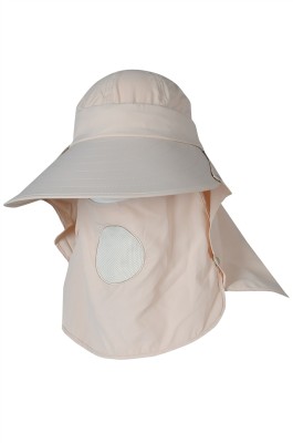 SKSH004 製造夏季防曬帽 遮臉太陽帽 大沿戶外涼帽 防蚊蟲采茶騎車遮陽帽 卡其色