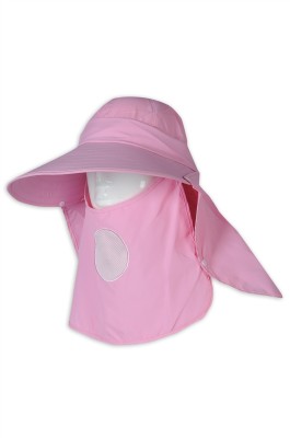 SKSH005 製造遮臉太陽帽 夏季防曬帽  大沿戶外涼帽 防蚊蟲采茶騎車遮陽帽 粉紅色