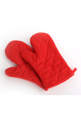YD150702  大紅色隔熱手套   度身訂製隔熱手套  隔熱手套中心   滌棉65%  70G  隔熱手套價格