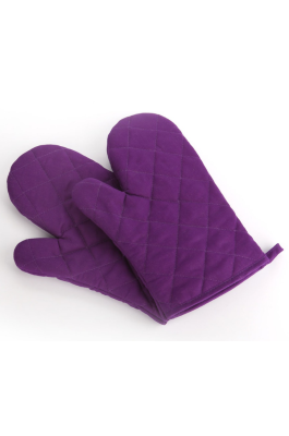 YD150702  紫色隔熱手套   來樣訂做隔熱手套  隔熱手套專營  滌棉65%  70G  隔熱手套價格