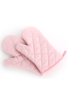 YD150702  粉紅色隔熱手套   設計訂製隔熱手套  隔熱手套中心  :滌棉65%  70G  隔熱手套價格