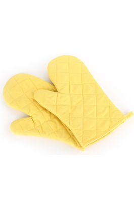 YD150702  黃色隔熱手套   DIY訂做隔熱手套  隔熱手套供應商  滌棉65%  70G  隔熱手套價格