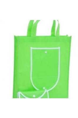 SKHBD 果綠色折疊式環保袋   供應訂購折疊式環保袋  折疊式環保袋廠房   無紡布   80G  環保袋價格
