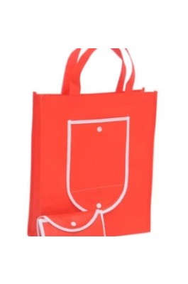 SKHBD 大紅色折疊式環保袋   來樣訂做折疊式環保袋  折疊式環保袋製衣廠  環保袋價格  無紡布   80G 環保袋價格