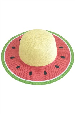 製造親子拼色草帽  設計大檐帽沙灘遮陽帽 草帽中心 SKB018