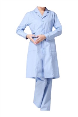 SKU019 訂製長袖醫生袍 設計翻領實驗室 藥店工作服  醫生袍生產商  療養院 護士學校 訓練中心