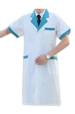 SKU023 製造男裝護士服服 診所 美容院 工作室 藥店 時尚設計撞色護士服 護士服供應商 polyester65% 棉35%