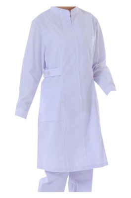訂做短袖企領護士服  自訂前胸拉鏈兩側調節護士服 護士服制服店 SKU027