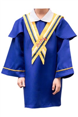 SKDA030  製造長袖畢業袍  設計繡花披肩 魔術貼 幼兒園 小學畢業袍 畢業袍供應商