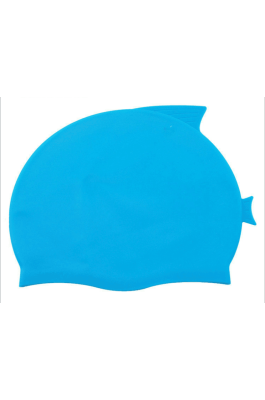 SKHA005 製造游泳專用頭套  訂購防水母套頭防曬面罩  供應防紫外線兒童魚形泳帽 游泳帽專營  矽膠  泳帽價格