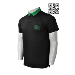 P726 製作男裝Polo恤款式   自訂LOGOPolo恤款式  4粒鈕 胸筒  訂做Polo恤款式   Polo恤專營    黑色撞色領綠色 P726 製作男裝Polo恤款式   自訂LOGOPolo恤款式  4粒鈕 胸筒  訂做Polo恤款式   Polo恤專營    黑色撞色領綠色