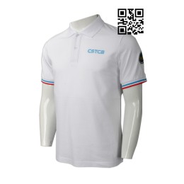 P745 設計短袖Polo恤  訂購大碼男款Polo恤 製造撞色領Polo恤  Polo恤供應商    白色 P745 設計短袖Polo恤  訂購大碼男款Polo恤 製造撞色領Polo恤  Polo恤供應商    白色