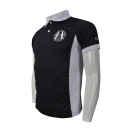 P758  訂購拼色Polo恤   設計撞色領短袖Polo恤  香港公路學會  Polo恤製衣廠     黑色 P758  訂購拼色Polo恤   設計撞色領短袖Polo恤  香港公路學會  Polo恤製衣廠     黑色