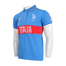 P1080 製作5粒鈕Polo恤 肩機領撞色 馬術運動 Polo恤製造商     藍色 P1080 製作5粒鈕Polo恤 肩機領撞色 馬術運動 Polo恤製造商     藍色