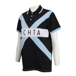 P1091 訂購撞色Polo恤 前胸 大叉設計 100%棉 馬術 澳洲   Polo恤製衣廠     黑色撞色天藍色 P1091 訂購撞色Polo恤 前胸 大叉設計 100%棉 馬術 澳洲   Polo恤製衣廠     黑色撞色天藍色