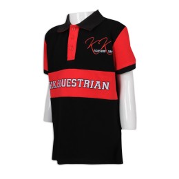 P1096 設計撞色Polo恤 100%棉 Polo恤製衣廠    黑色撞色紅色領 P1096 設計撞色Polo恤 100%棉 Polo恤製衣廠    黑色撞色紅色領