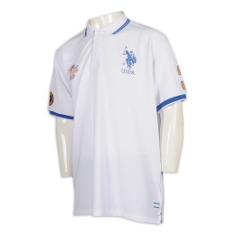 P1101 設計撞色袖口Polo恤 澳洲 馬術運動 Polo恤製衣廠    白色撞色藍色 P1101 設計撞色袖口Polo恤 澳洲 馬術運動 Polo恤製衣廠    白色撞色藍色