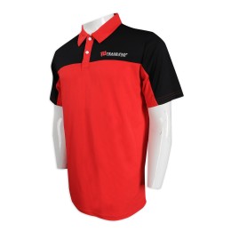 P1113 供應男裝大碼Polo恤  訂購撞色短袖Polo恤 澳門 物流公司 Polo恤製衣廠   紅色撞色黑色 P1113 供應男裝大碼Polo恤  訂購撞色短袖Polo恤 澳門 物流公司 Polo恤製衣廠   紅色撞色黑色