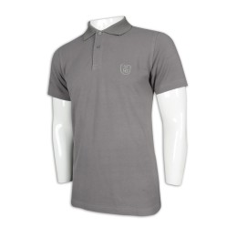 P1146 設計男裝淨色Polo恤 修身 Polo恤製造商    灰色 P1146 設計男裝淨色Polo恤 修身 Polo恤製造商    灰色