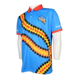 P1153 訂造撞色Polo恤 熱升華 Polo恤製衣廠     藍色撞色領 P1153 訂造撞色Polo恤 熱升華 Polo恤製衣廠     藍色撞色領