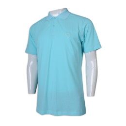 P1166 製作淨色Polo恤 Polo恤專門店     粉藍色 P1166 製作淨色Polo恤 Polo恤專門店     粉藍色