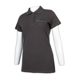 P1183 訂做女裝短袖Polo恤 繡花logo Polo恤供應商     黑色 P1183 訂做女裝短袖Polo恤 繡花logo Polo恤供應商     黑色