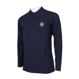 P1188 製作男裝長袖Polo恤 修身 形格 Polo恤專門店    寶藍色 P1188 製作男裝長袖Polo恤 修身 形格 Polo恤專門店    寶藍色