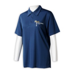 P1267 製造女裝深藍短袖Polo恤  個人設計3粒鈕反領印花Polo恤 Polo恤生產商 體育會 教練 P1267 製造女裝深藍短袖Polo恤  個人設計3粒鈕反領印花Polo恤 Polo恤生產商 體育會 教練