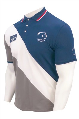 P1336   訂做大碼男裝T恤   設計3個拼色T恤   撞色領 、袖    96%棉   4%拉架   衫側邊開衩設計   澳洲   