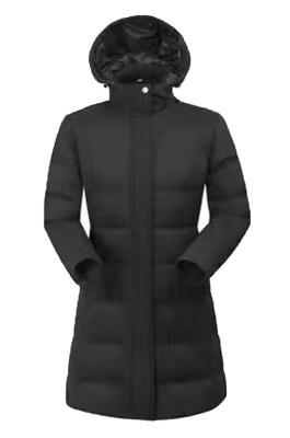 訂製羽絨外套  自訂過膝長款保暖黑色羽絨外套 羽絨外套專門店 SKVM008
