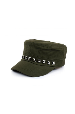 SKFC008 設計鉚釘時尚平頂帽 供應個性平頂帽 製作平頂帽 平頂帽專營 平頂帽價格