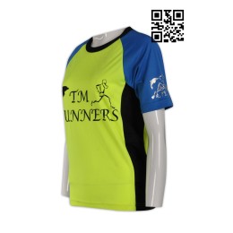W173吸濕排汗運動T恤 跑步, 長跑T恤  功能性運動衫 T恤制服公司      螢光綠   撞色藍色 W173吸濕排汗運動T恤 跑步, 長跑T恤  功能性運動衫 T恤制服公司      螢光綠   撞色藍色