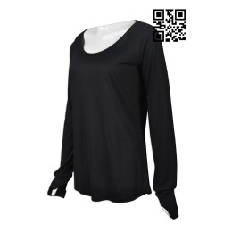 W201 設計個性功能性運動衫   訂做女裝功能性運動衫款式   後幅透氣設計   手指公孔  自訂功能性運動衫    運動衫生產商    黑色 W201 設計個性功能性運動衫   訂做女裝功能性運動衫款式   後幅透氣設計   手指公孔  自訂功能性運動衫    運動衫生產商    黑色