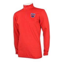 W210 訂購拉鏈長袖運動衫 網上下單運動衫  半拉鍊 肚兜款 運動衫製造商     紅色 W210 訂購拉鏈長袖運動衫 網上下單運動衫  半拉鍊 肚兜款 運動衫製造商     紅色