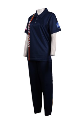 WTV160 設計撞色款運動套裝 香港 代表運動衫 選手衫 運動套裝供應商    寶藍色