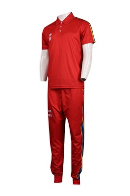 WTV162 設計夏季運動套裝 香港 代表運動衫 選手衫 運動套裝製造商     紅色