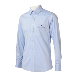 R314 製造恤衫 男裝 長袖 淨色 Logo 工作服   法國建築    恤衫製造商 80雙CVC牛津紡 (60%棉)-3  淺藍色 R314 製造恤衫 男裝 長袖 淨色 Logo 工作服   法國建築    恤衫製造商 80雙CVC牛津紡 (60%棉)-3  淺藍色