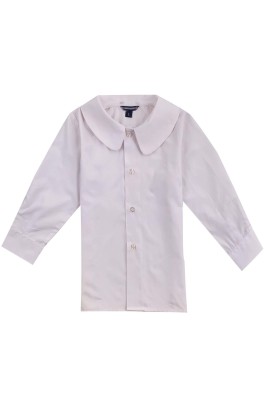 大量訂做長袖恤衫  設計白色荷葉邊職業恤衫  恤衫專門店 R365