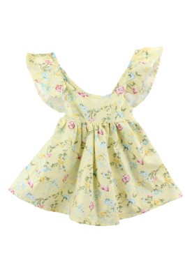 SKCC002 訂購嬰幼兒童印花荷葉邊連衣裙  網上下單兒童連衣裙  供應碎花荷葉邊連衣裙