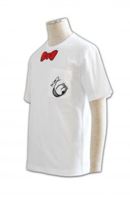 CT019  大量訂做圓領短袖班衫  時尚設計白色印花班衫T恤  班衫供應商 