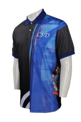 P846 Samples to make a sublimation Polo shirt Online order short-sleeved sublimation Polo shirt Bowling team shirt Baby-wearing clothing Sublimation manufacturer