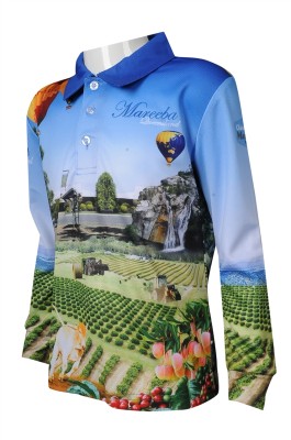 T999 sample custom-made thermal sublimation long sleeve printed men's Polo shirt thermal sublimation store