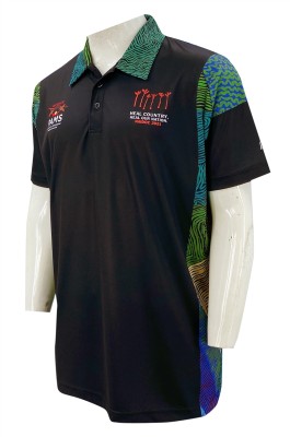 Tailor Made Mesh Polo Shirt Design Dye Sublimation Polo Shirt 2 Buttons Dye Sublimation Design Company P1324