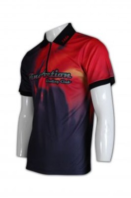 P271 tailor made sublimation team Digital Printing  printed tee shirts bowling dressing zipper supplier company