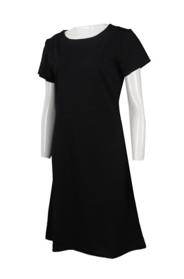 FA347  自訂純色連身裙款式   製造女裝連身裙時裝款式    設計個性時裝款式    時裝生產商  中樂