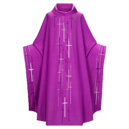 網上訂購禮儀用品     設計十字折圓領彌撒禮儀服裝   表演服裝   工作服祭衣    復古長袍印花   SKPT064  網上訂購禮儀用品     設計十字折圓領彌撒禮儀服裝   表演服裝   工作服祭衣    復古長袍印花   SKPT064