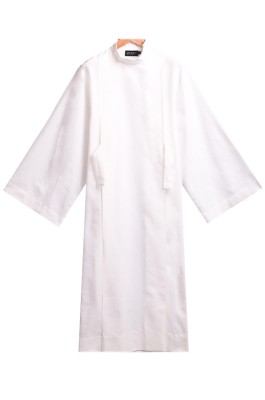 設計禮儀用品大白衣麻衣翻領服裝  訂做大碼表演服裝長袍演出舞台   SKPT071