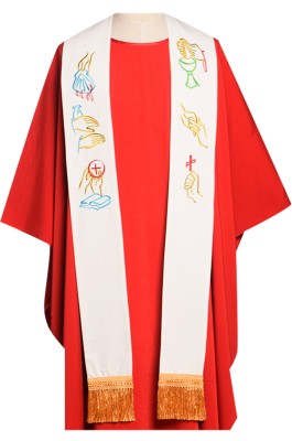 設計牧師袍服装领带    訂做圣带天主服装 圣带   服双面圣带  SKBT007