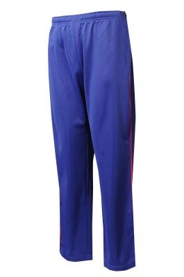 U369 Design the red line on the side, sample the blue gold ray sweatpants, rubber waistband sweatpants, manufacturer's contrast color and edge