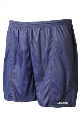 U375 online ordering line mountain sports shorts supply sweat long-distance running net color invisible zipper back pocket sports pants specialty store dark blue 100% polyester